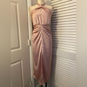 SHEIN Blush Halter Midi Dress- Size Medium